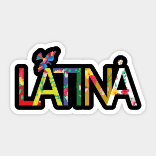 Proud Latina For Women Funny Hispanic Heritage Month Flag Sticker